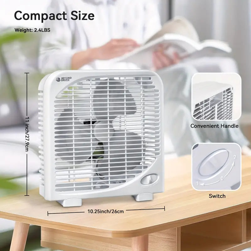 Two 9 inch box fans with 2 speeds